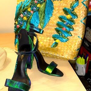 Woven bag from hemp and straw